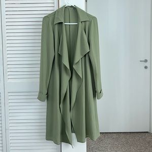 Sage green light trench coat